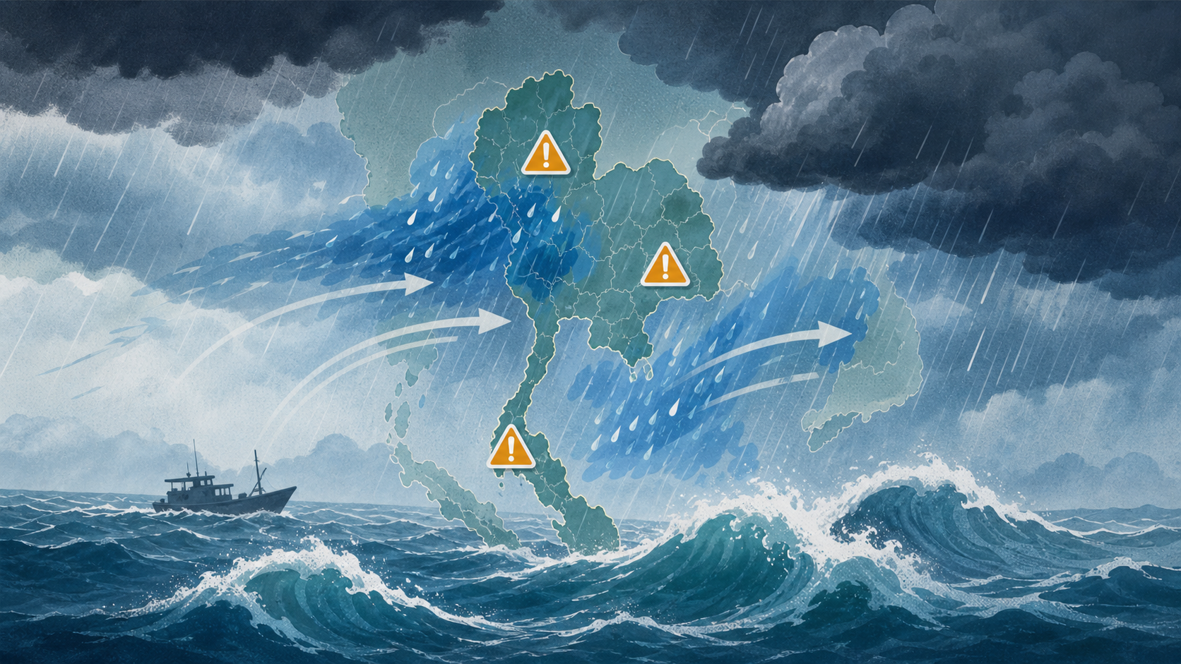 กรมอุตุฯ เตือนฝนหนัก 29 มิ.ย.-3 ก.ค. อันดามันคลื่นสูง